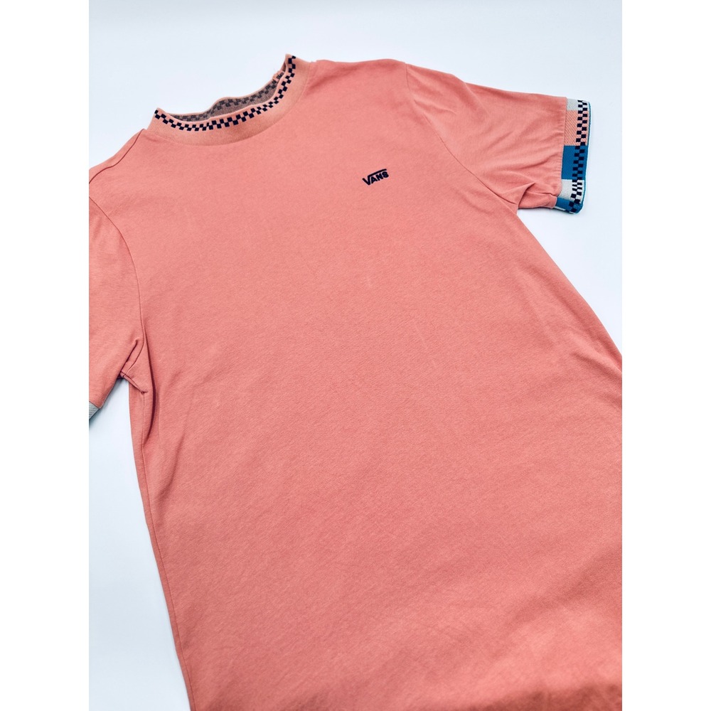 Vans T-Shirt Dress Womens L Pink Excellent Checkered Mock Neck Streetwear